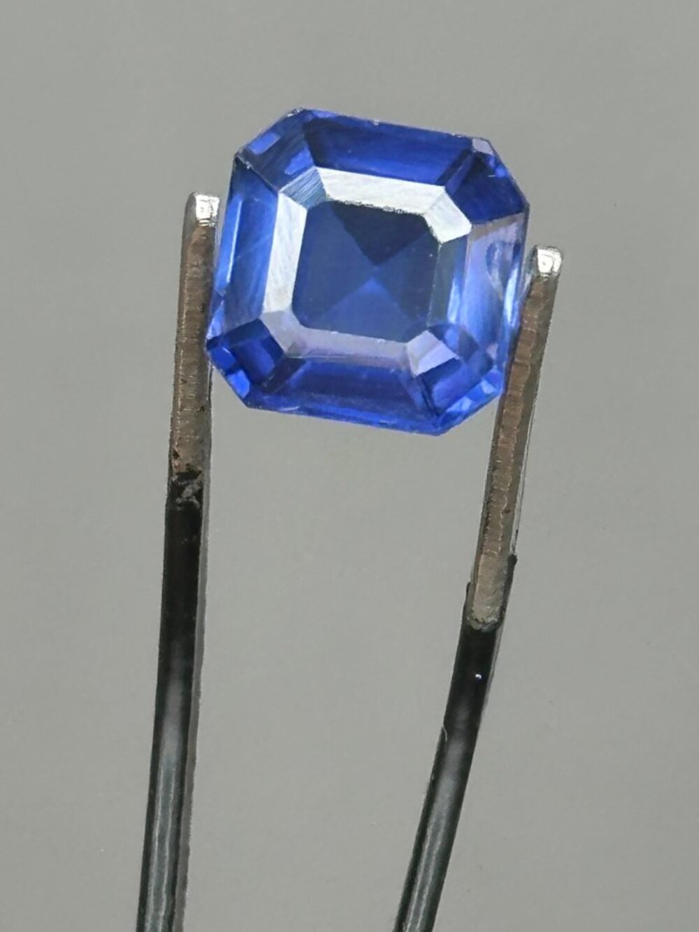 Certified Assher Blue Sapphire